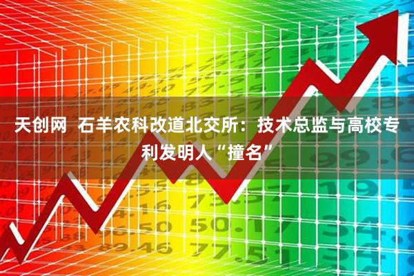 天创网  石羊农科改道北交所：技术总监与高校专利发明人“撞名”